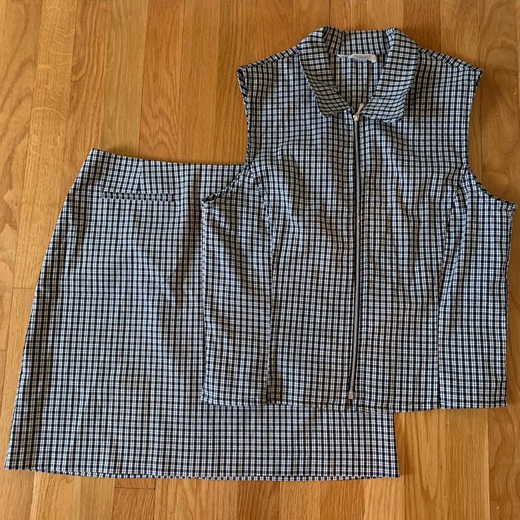 Checkered Italian Skirt Set